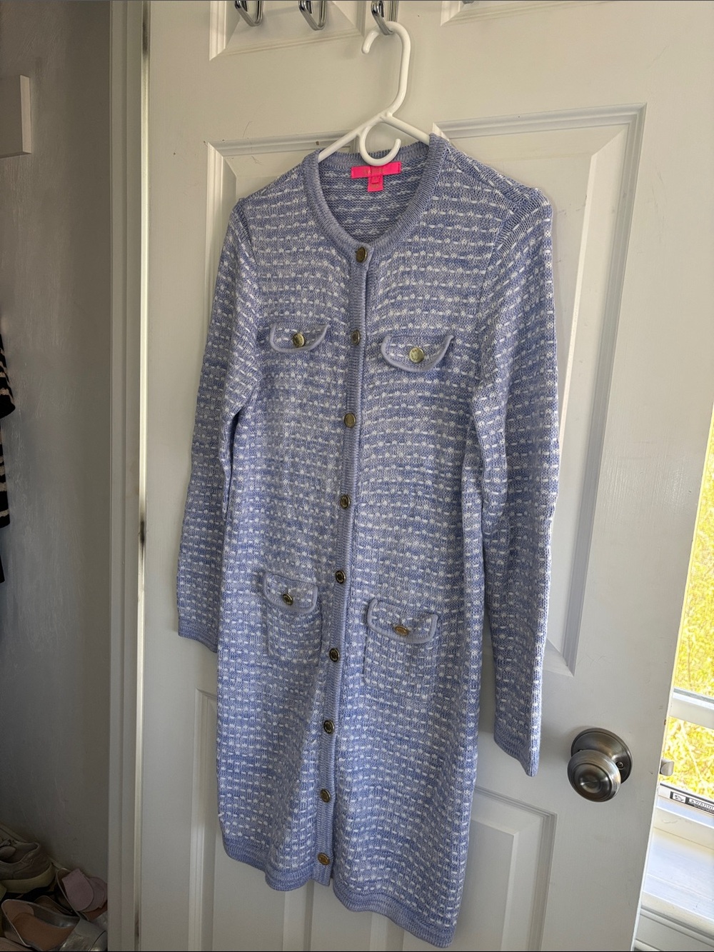 Lilly Pulitzer Lavender Blue Button-Front Knit Cardigan